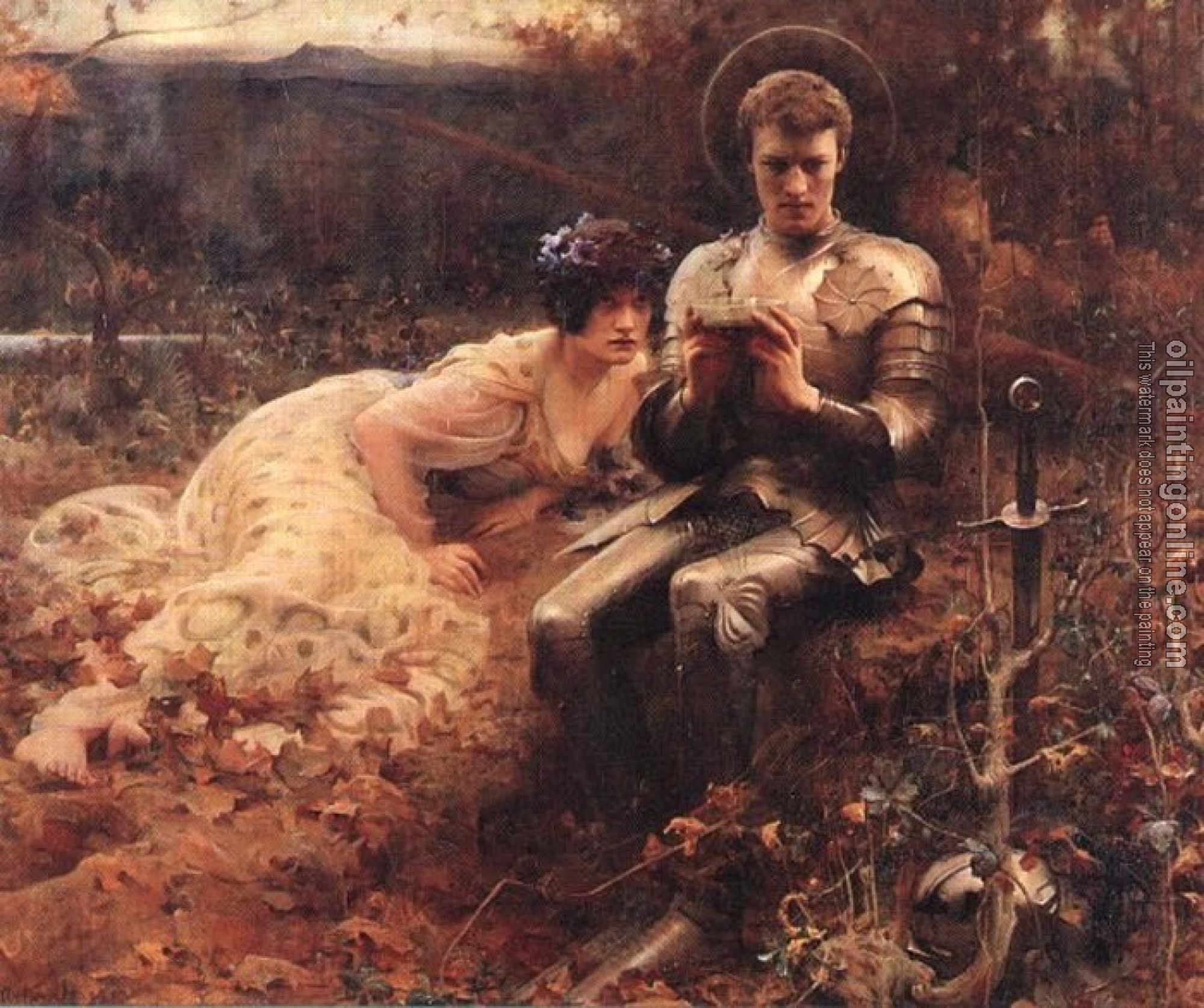 Arthur Hacker - The Temptation of Sir Percival